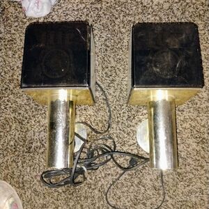 2 PILSNER MILLER LITE COACH LAMP WALL HANGING SIGN 12''x8'' VINTAGE WORKING